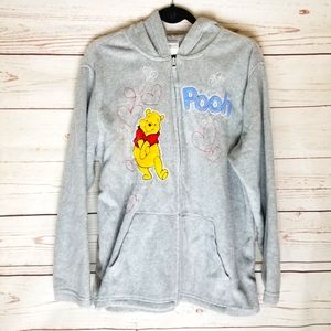 Winne Pooh Fleece Grey Hoodie